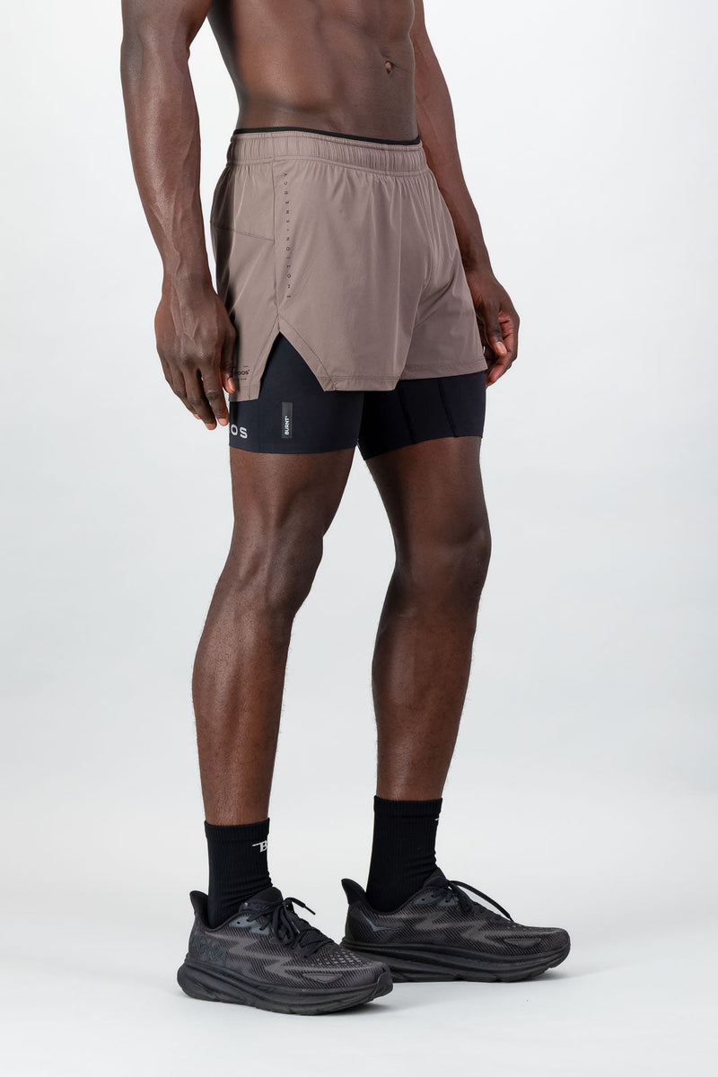 Energy 2-in-1 Short - Brown & Black