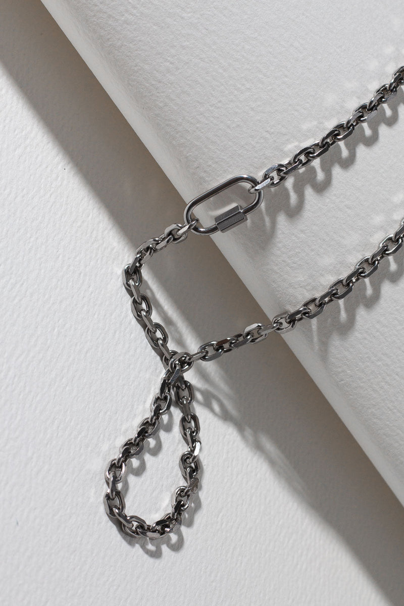 Lock Chain Necklace - Silver