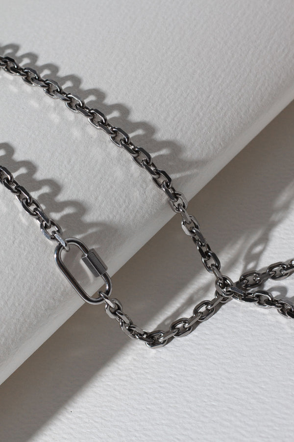 Lock Chain Necklace - Silver